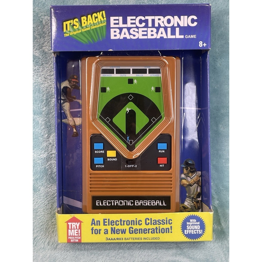 Mattel / Basic Fun Electronic Baseball Game 2016 Retro Handheld New Sealed Toy